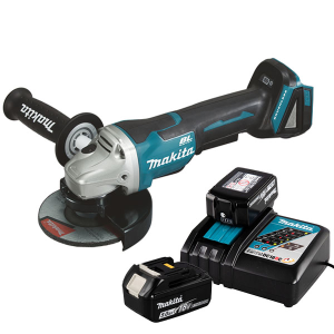 DGA408RTJ1  Máy Mài Góc Dùng Pin(100mm/công Tắc Bóp/ (kèm 02 Pin 5.0 + Sạc Nhanh)
