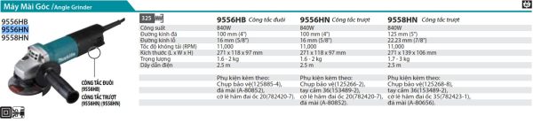 9556HN  Máy Mài Góc(100mm/840w/công Tắc Trượt)