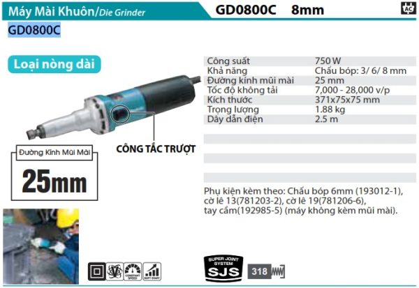 GD0800C  Máy Mài Khuôn(8mm)