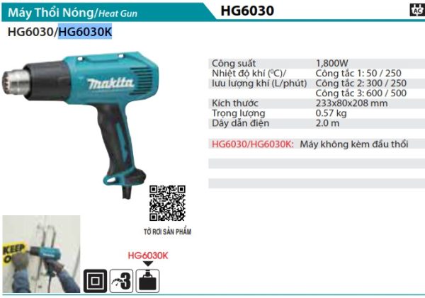 HG6030  Máy Thổi Nóng(1800w)