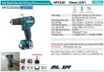 HP332DZ  Máy Khoan Búa, Vặn Vít Dùng Pin(bl) (không Kèm Pin Sạc)