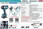 TW001GM201  Máy Siết Bu Lông Dùng Pin(19mm/bl)(40v M (kèm 02 Pin 4.0ah + Sạc Nhanh)