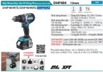 DHP484Z  Máy Khoan Búa, Vặn Vít Dùng Pin(bl)(18v) (không Kèm Pin Sạc)