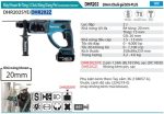 DHR202Z  Máy Khoan Bê Tông 3 Chức Năng Dùng Pin (không Kèm Pin Sạc)