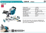LS0816F  Máy Cưa Đa Góc Trượt(216mm) (chưa Kèm Pin Sạc)